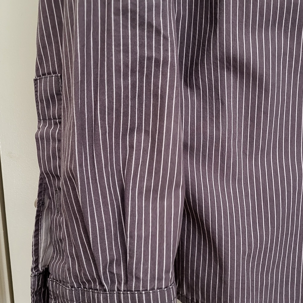 Men's Striped Shirt - Grey Large - Picture 7 of 7